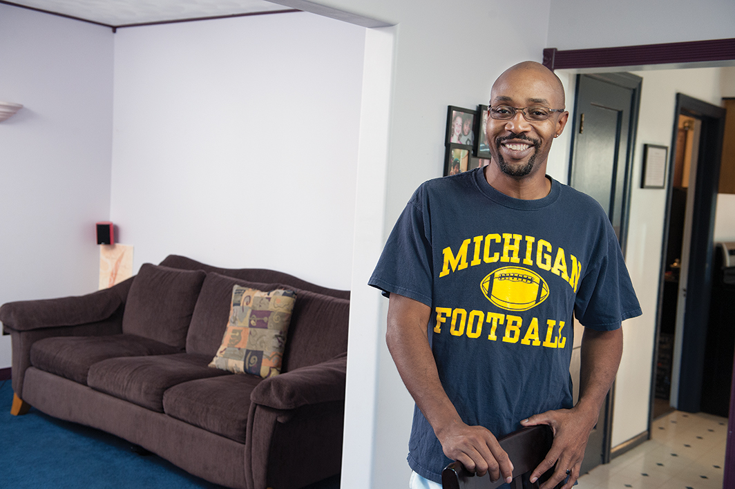 Myron enjoying his home improved by a modern, high-efficiency furnace paired with insulation and air sealing