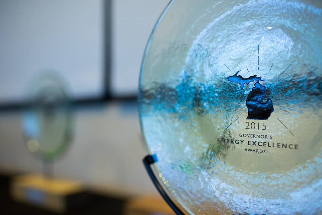 The 2015 Governor's Energy Excellence Award plate
