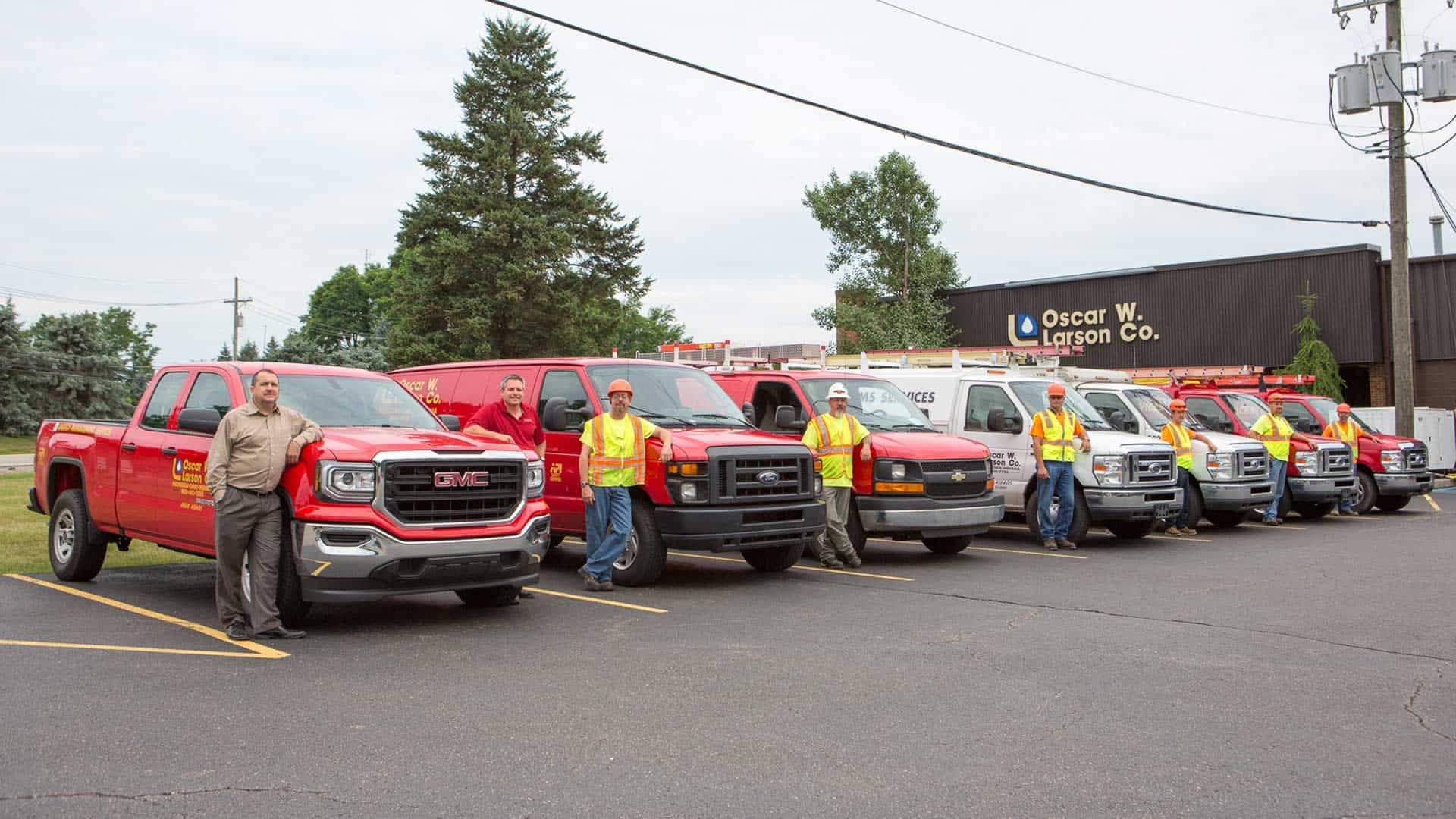The team of contractors at Oscar W. Larson Co.