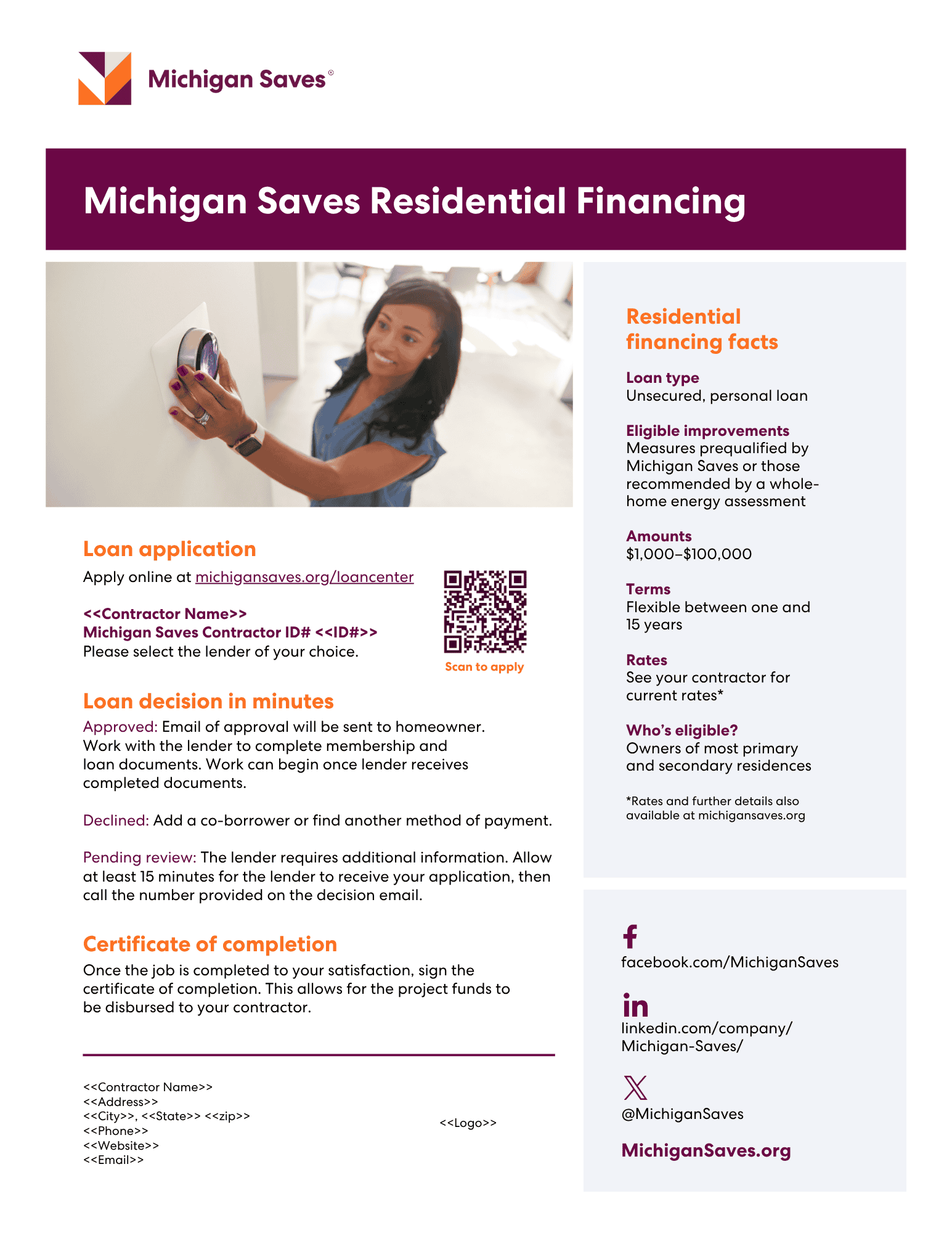 Example co-branded residential flyer